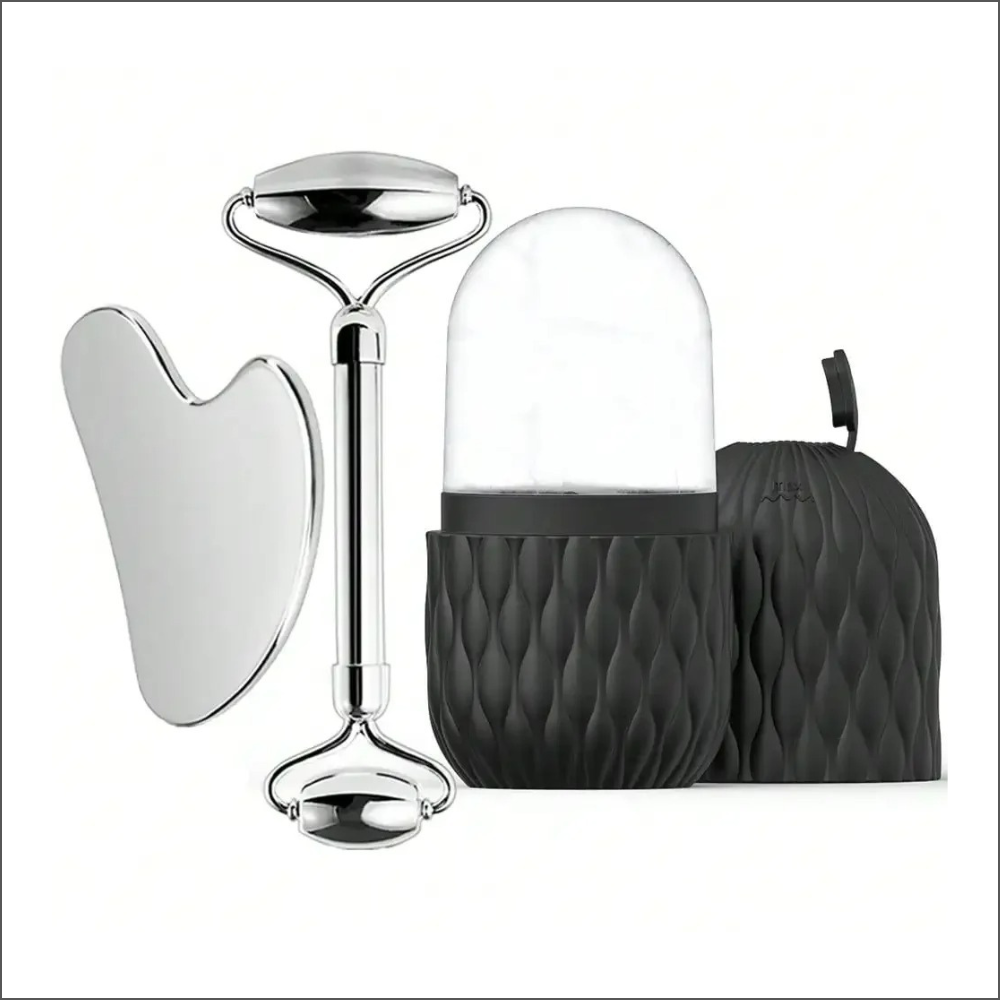 Ice Roller, Gua Sha & Face Massager 3-in-1 Set