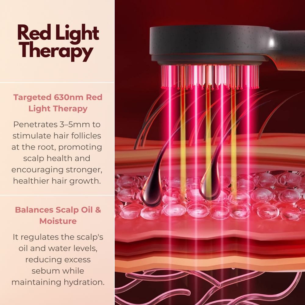 Red Light Therapy Scalp Massage Brush