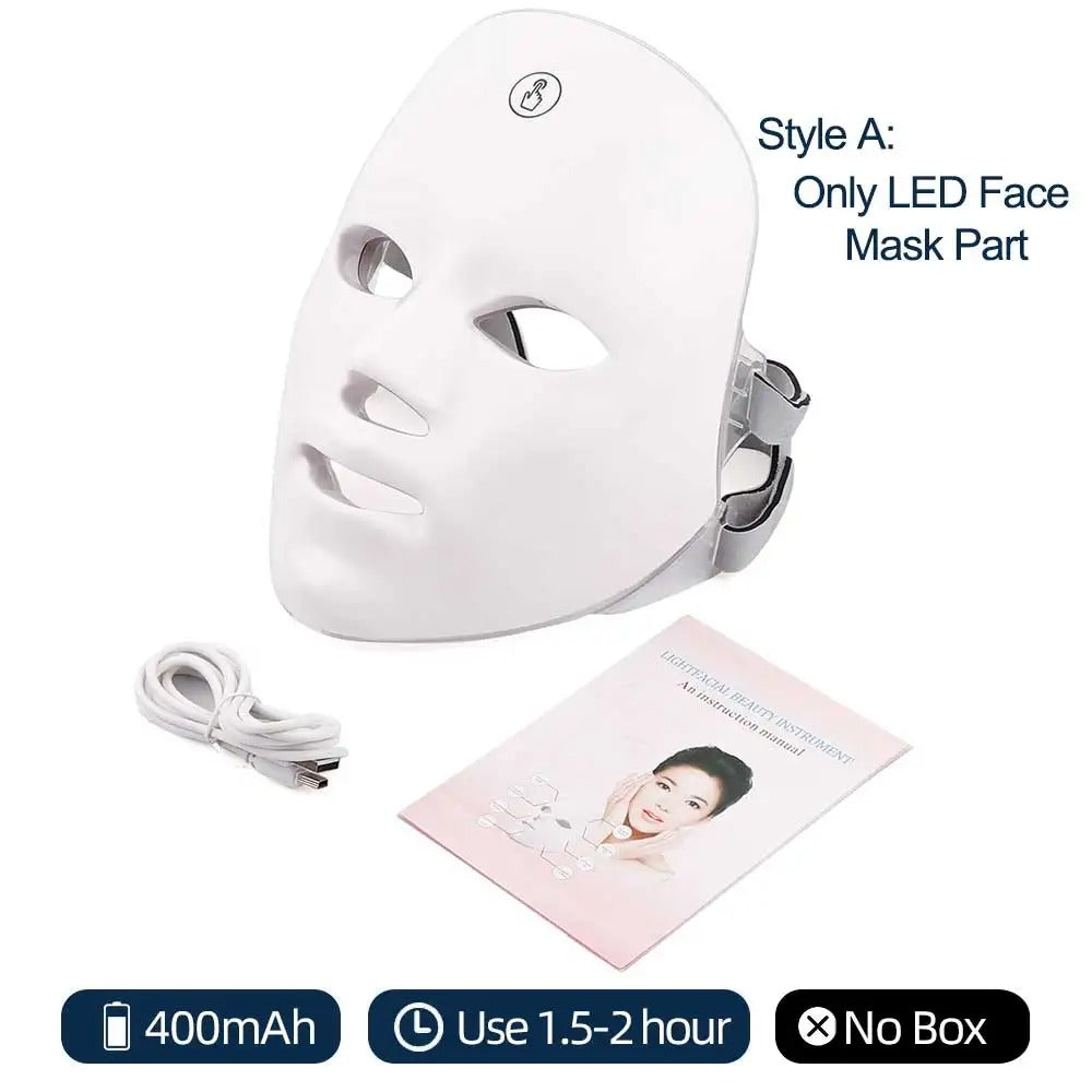 7-Color LED Face & Neck Therapy Mask